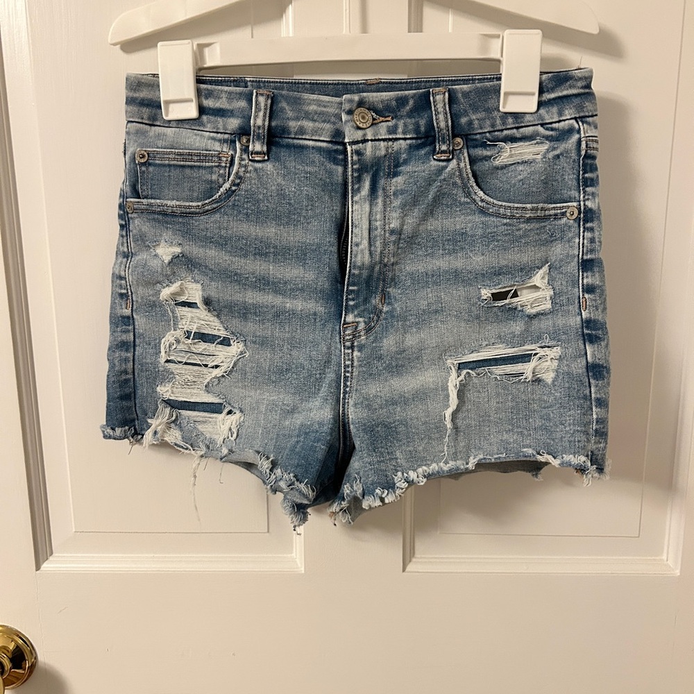 Distressed Denim Shorts